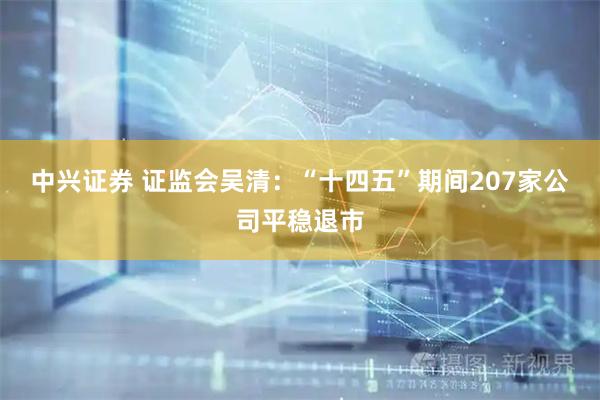 中兴证券 证监会吴清：“十四五”期间207家公司平稳退市